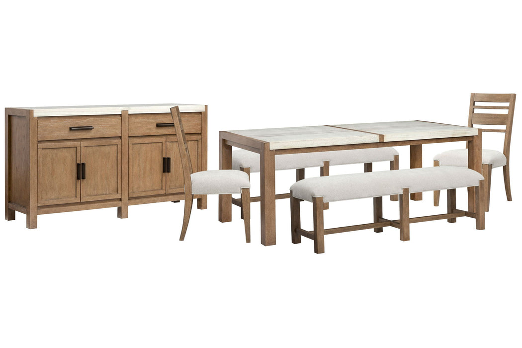 Plum Creek - 6 Piece Rectangular Dining Table Set Magnussen Furniture