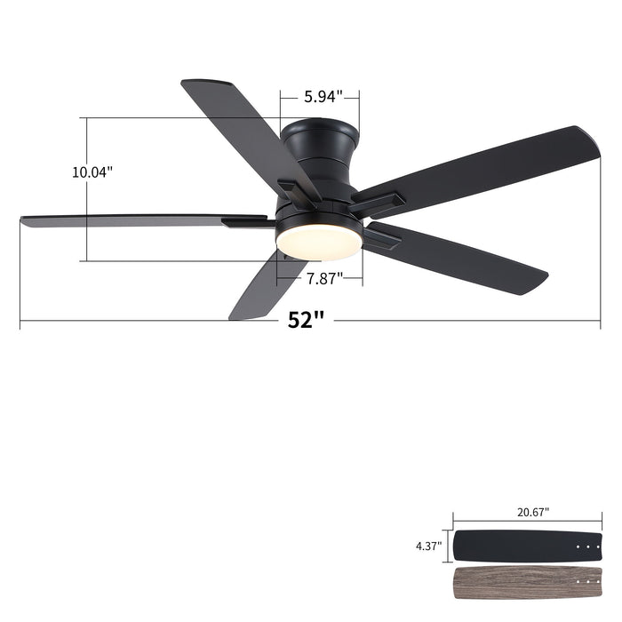 Mordern Flush Mount Ceiling Fan With Light And Remote Control Daily Nest