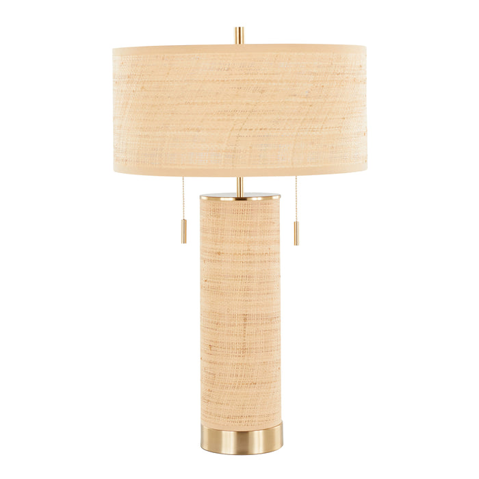 Cylinder - Rattan Contemporary Rattan Table Lamp