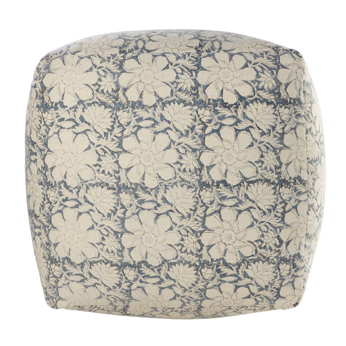 Cotton Square Ottoman - Beige