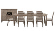 Lancaster - 10 Piece Extendable Rectangular Dining Table Set Magnussen Furniture