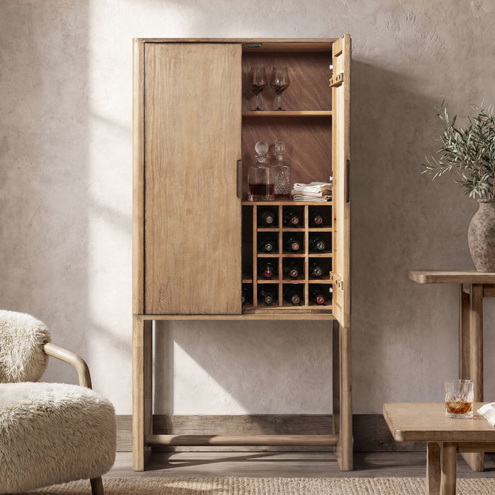 Nolan - Bar Cabinet With Wine Storage - Brown Jennifer Taylor Home