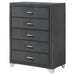 5 Drawer Bedroom Chest With Crystal Pulls Furniture Max