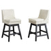 Upholstered Swivel Bar Stools With Ergonomic Design (Set of 2) - Cream White Home Essentials
