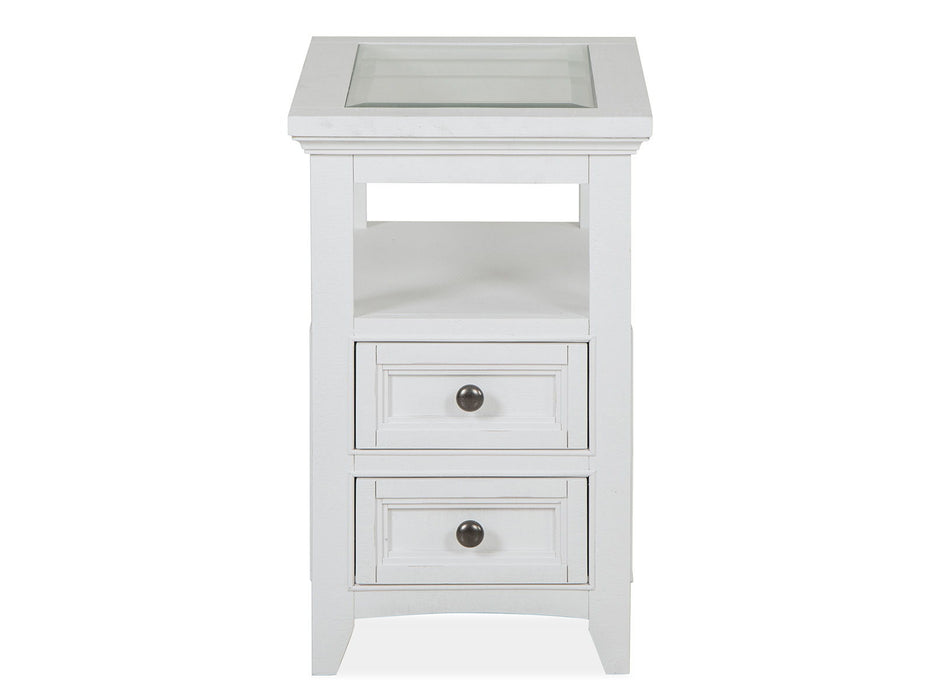 Heron Cove - Chairside End Table - Chalk White Magnussen Furniture