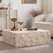 Square Coffee Table Design Living Room Office Furniture - Light Beige Home Essentials