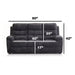 3 Seater Manual Recliner Sofa With 150° Recline, 2 Adjustable Side Seats, Extended Footrest, Oversized Seating For Living Room - Dark Gray Home Essentials