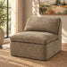 Almano - Modular Armless Chair - Light Brown Chenille ACME