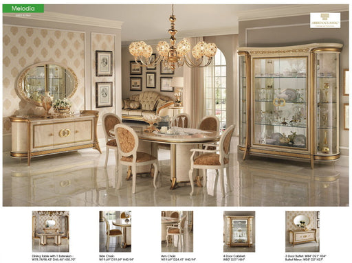 Melodia - Dining Table - Beige / Gold Arredoclassic Italy