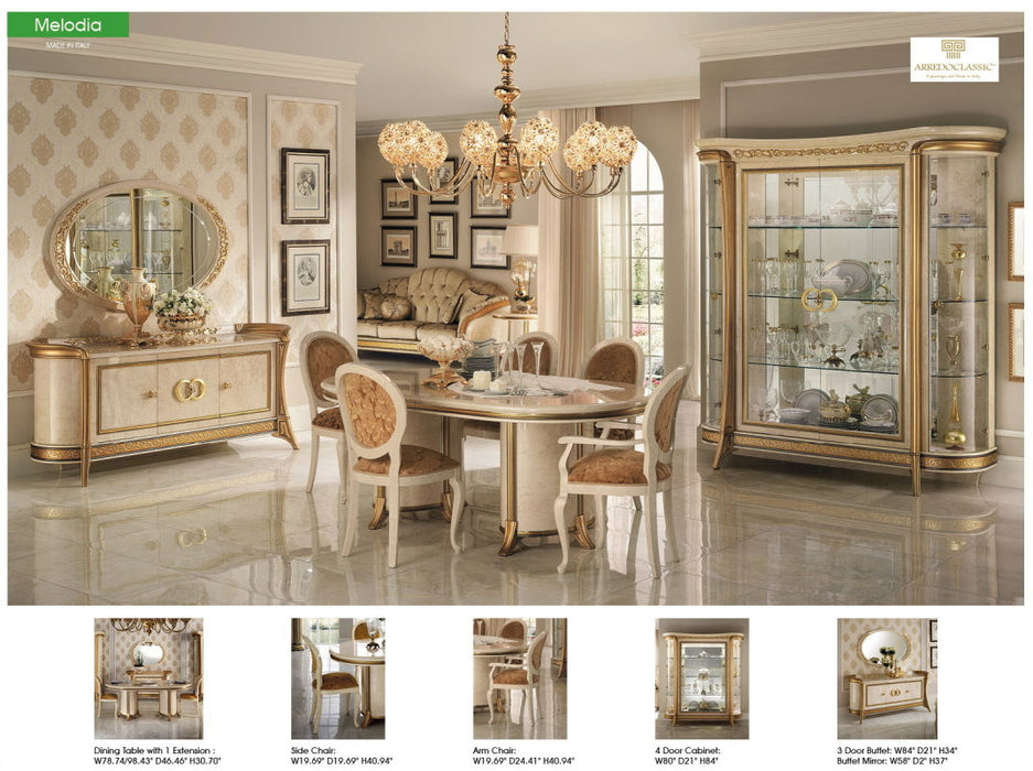 Melodia - Dining Table - Beige / Gold Arredoclassic Italy