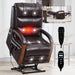 Power Lift Recliner Chair Dual Motor Infinite Position With Heat Massage And Heavy Duty Motion Mechanism - Brown Home Essentials