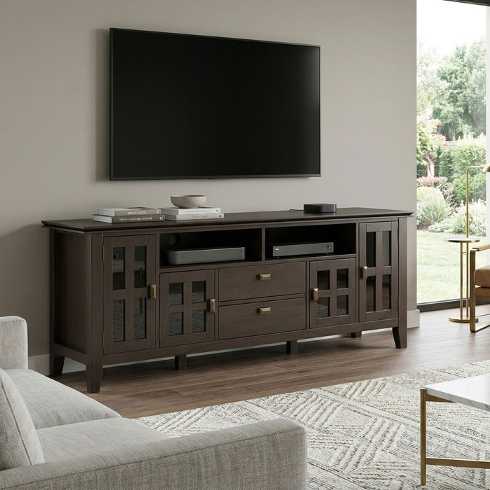 Artisan - TV Media Stand - Tobacco Brown Simpli-Home