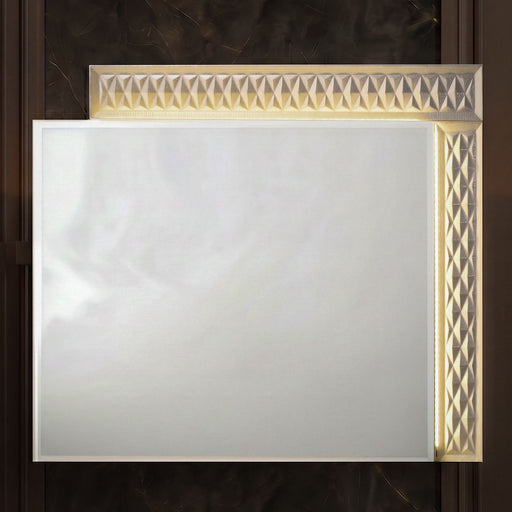 Stanley - LED Bedroom Mirror With Crocodile Texture Frame (Dresser Not Included) - Gray Matrix Furniture Group