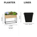 Solhome - Planter Box, 3 Removable Inserts, Indoor / Outdoor - Light Brown Daily Nest