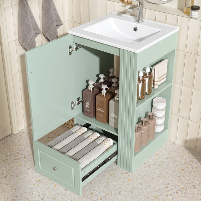 Modern Freestanding Bathroom Vanity With Sink, Soft-Close Drawer, Towel Bar Hearth and Haven