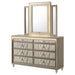 Mika - 8 Drawer LED Dresser With Mirror - Ivory Furniture Max
