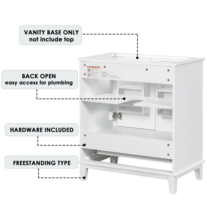 Modern Bathroom Vanity Base Only With Doors And Drawer Hearth and Haven