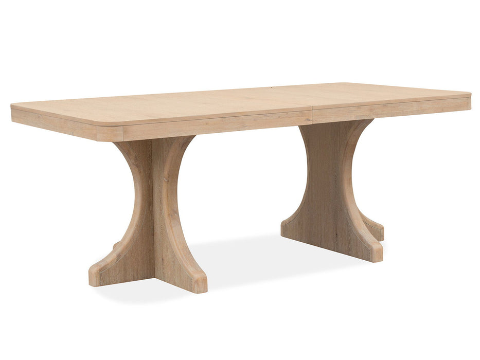 Somerset - Trestle Dining Table - Butternut and Omari Natural Magnussen Furniture