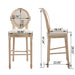French Country Bar Chairs & Round Back (Set of 2) Home Essentials