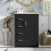 Bathroom Vanity With Integrated Sink, Rectangular Cabinet With 1 Door And 3 Drawers Hearth and Haven