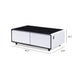 Modern Smart Coffee Table With Built-In Fridge, tooth Speaker, Wireless Charging Module, Touch Control Panel, Power Socket, USB Interface, Outlet Protection, Atmosphere Light Home Essentials