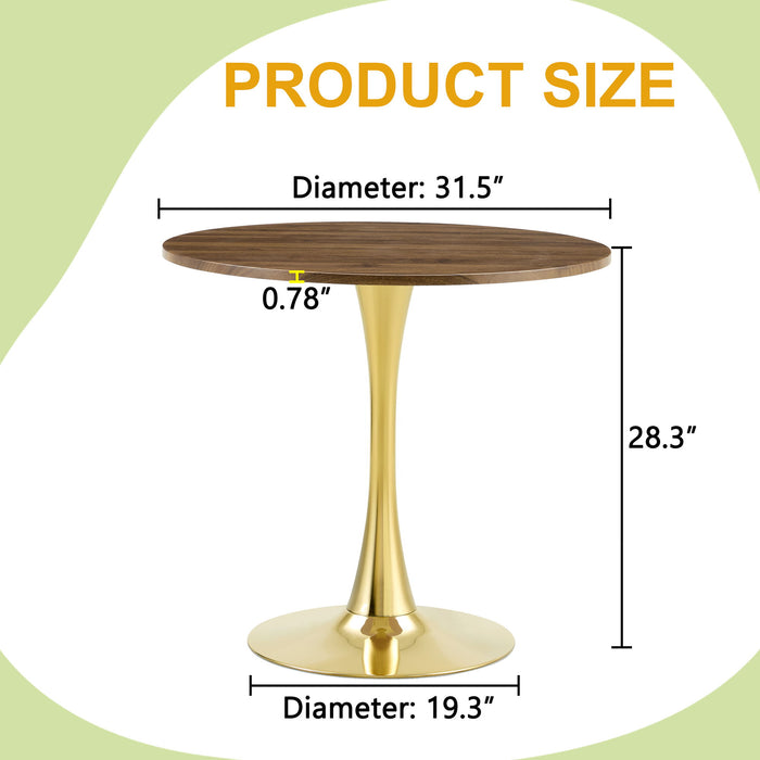 Round Dining Table With Thickened Top For Kitchen Home Essentials