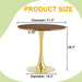 Round Dining Table With Thickened Top For Kitchen Home Essentials