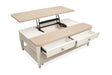 Echo Isles - Lift Top Storage Cocktail Table With Casters - Sea Pearl And Driftwood Magnussen Furniture