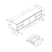 TV Stand With Storage Drawers And Cabinet - Brown 8th Street