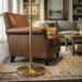 Verve - Floor Lamp With On / Off Switch Adjustable LED Round Base - Gold Ashcroft Furniture