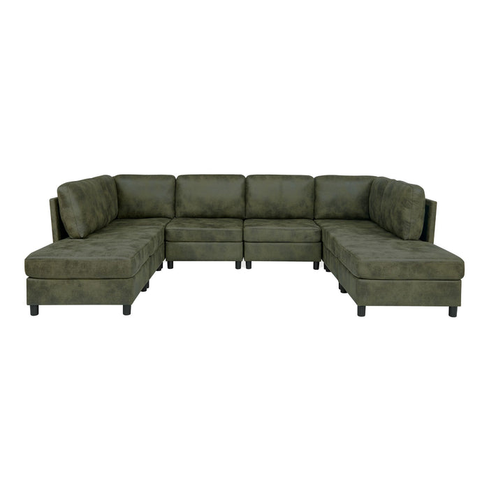 Upholstered Modular Sectional With Custom Configuration And Removable Cushions Home Essentials