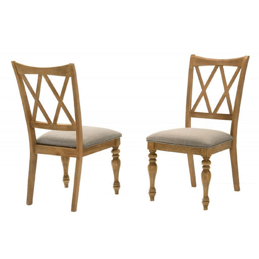 Dining Chair, Double X Back Kitchen Chairs (Set of 2) - Brown Home Essentials