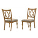 Dining Chair, Double X Back Kitchen Chairs (Set of 2) - Brown Home Essentials
