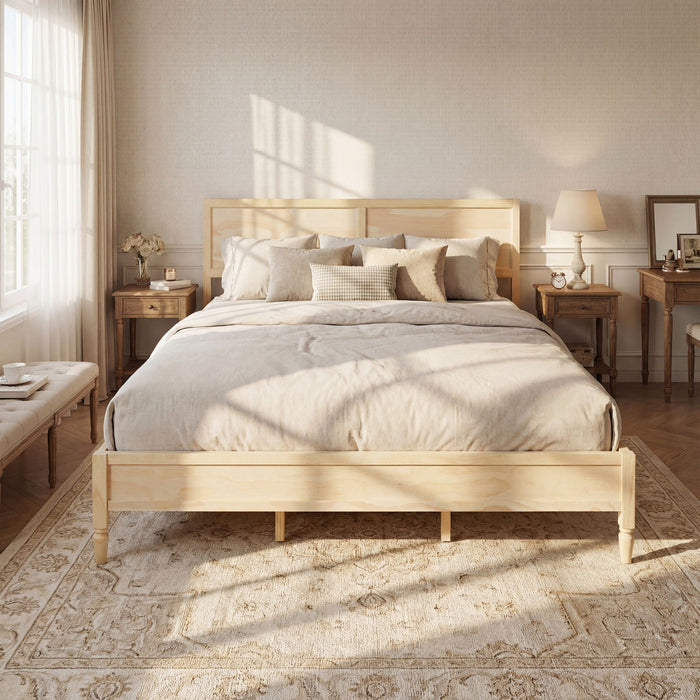 Classic Platform Bed Frame With Panel Headboard Artistry At Home