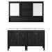 Double Sink Bathroom Vanity Set With Wall Mount Mirror Cabinet Noble House