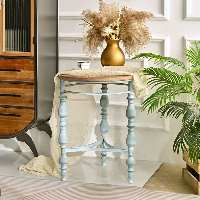 Round Top Carved Table For Living Room Home Essentials