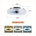 LED Light Source And Remote Control, 3000 - 6500K Dimmable Flush Mount LED Fan Light, 6 Speeds, Quiet DC Motor For Living Room - Matte Black Daily Nest
