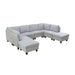 8 Piece Modular U - Shape Sectional Sofa Home Essentials