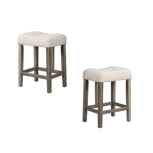 Transitional Style Counter Height Dining Stool With Footrest (Set of 2) Home Essentials