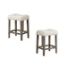Transitional Style Counter Height Dining Stool With Footrest (Set of 2) Home Essentials