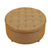 Tufted Storage Ottoman With Upholstery Home Essentials