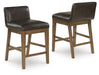 Cabalynn - Upholstered Barstool (Set of 2) - Two-tone Brown Signature Design by Ashley®