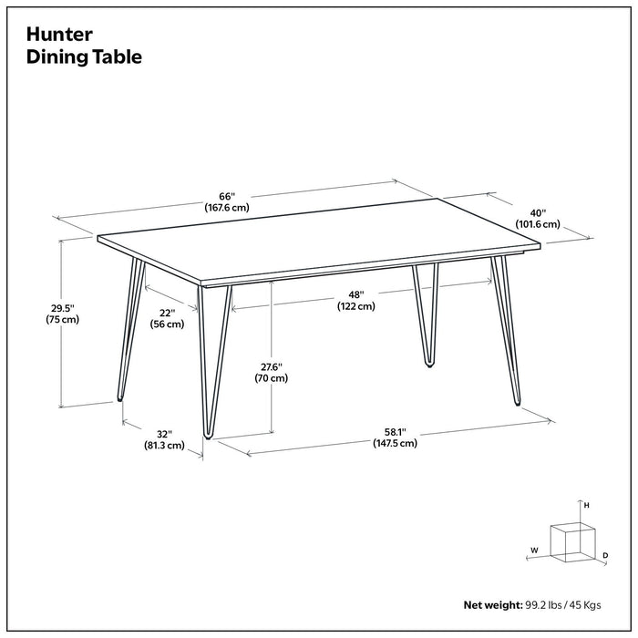 Hunter - Square Tabletop Dining Table Simpli-Home