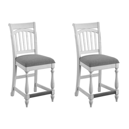 Slat Back Barstools (Set of 2) - Gray Emerald Home