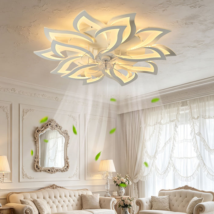 Ceiling Fan With Remote Control And Lights, 6 Speeds, 3 Color Temperatures, Low Profile Flush Mount Daily Nest