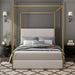 Luxury Canopy Bed With Upholstered Headboard Hearth and Haven