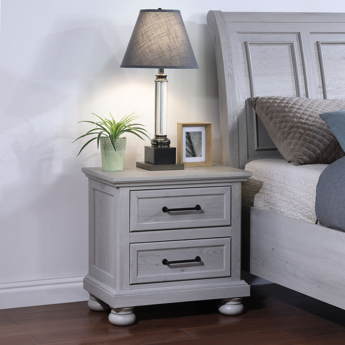 2 Drawer Nightstand With USB Charging Station Emerald Home