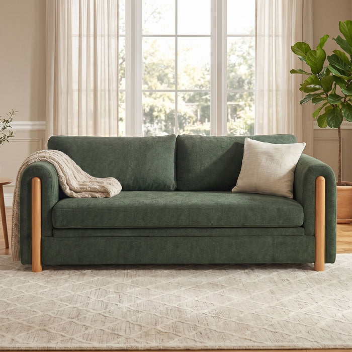 Modern 3 Seater Upholstered Couch Sofa For Living Room Noble House