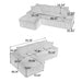 Modular Sofa, Convertible Twin Seat With Chaise Lounge Home Essentials