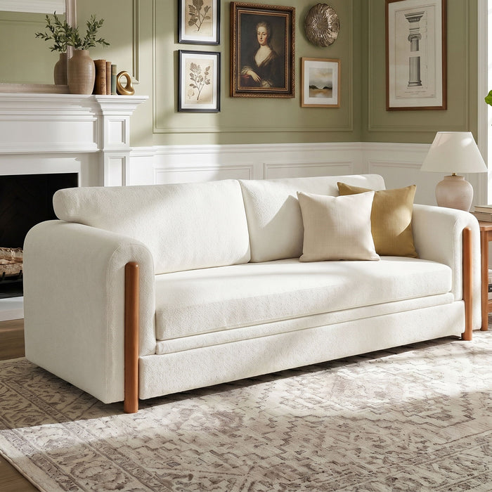 Modern 3 Seater Upholstered Couch Sofa For Living Room Noble House